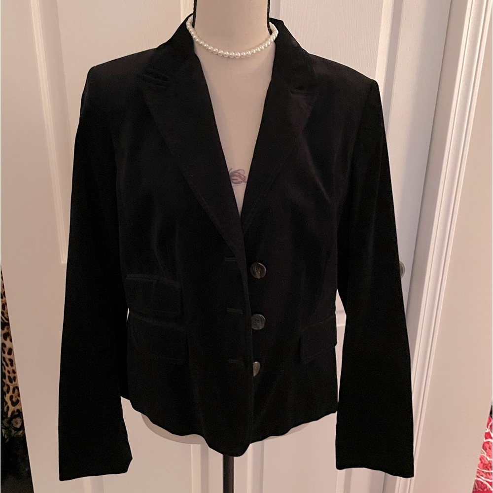 Loft: Black Velvet Blazer